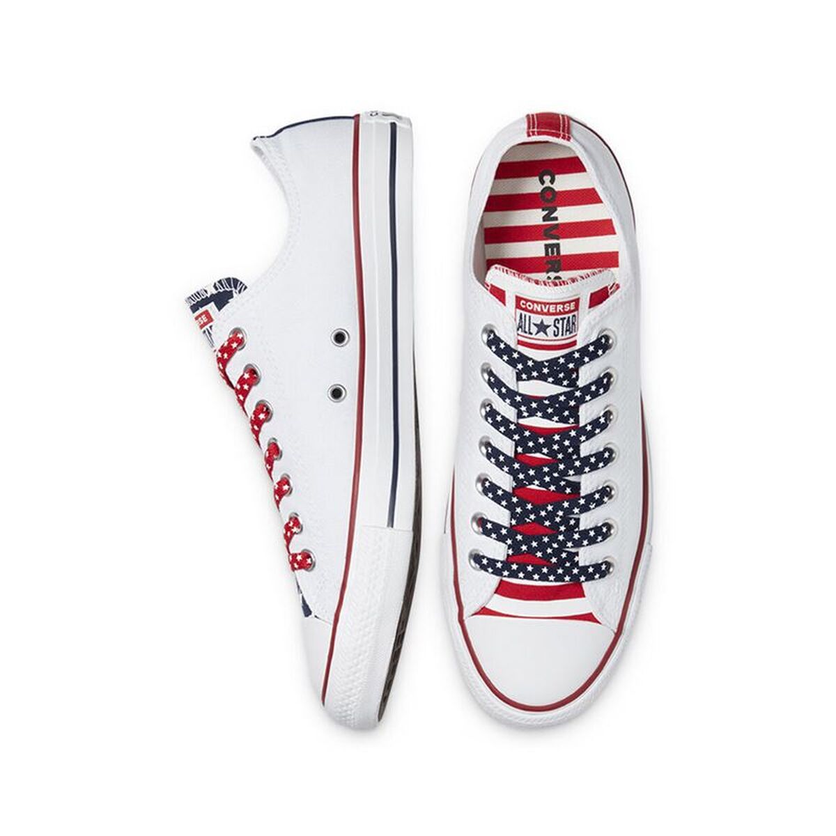 Chaussures de Sport pour Enfants Converse Stars Stripes Chuck Taylor Blanc
