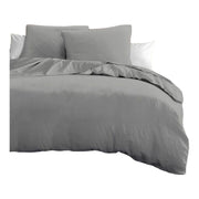 Parure de couette HOME LINGE PASSION Gris clair Lit king size 3 Pièces