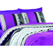 Parure de couette Violet Lit king size 3 Pièces