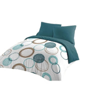 Parure de couette HOME LINGE PASSION Vert 220 x 240 cm Cercles