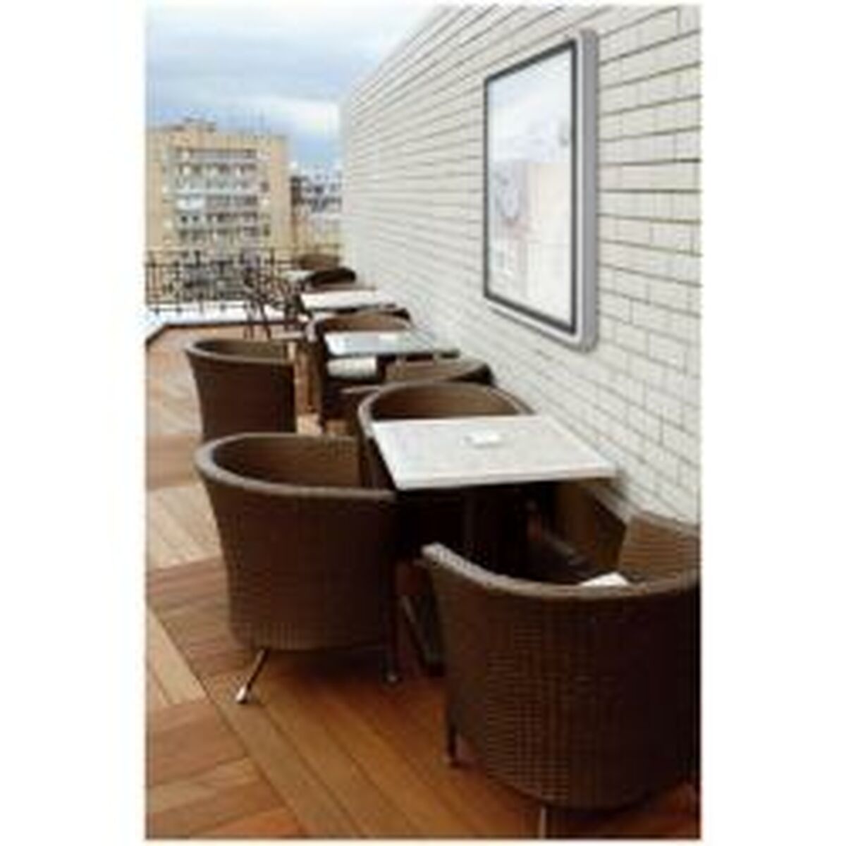 Planche de liège Nobo Blanc Aluminium