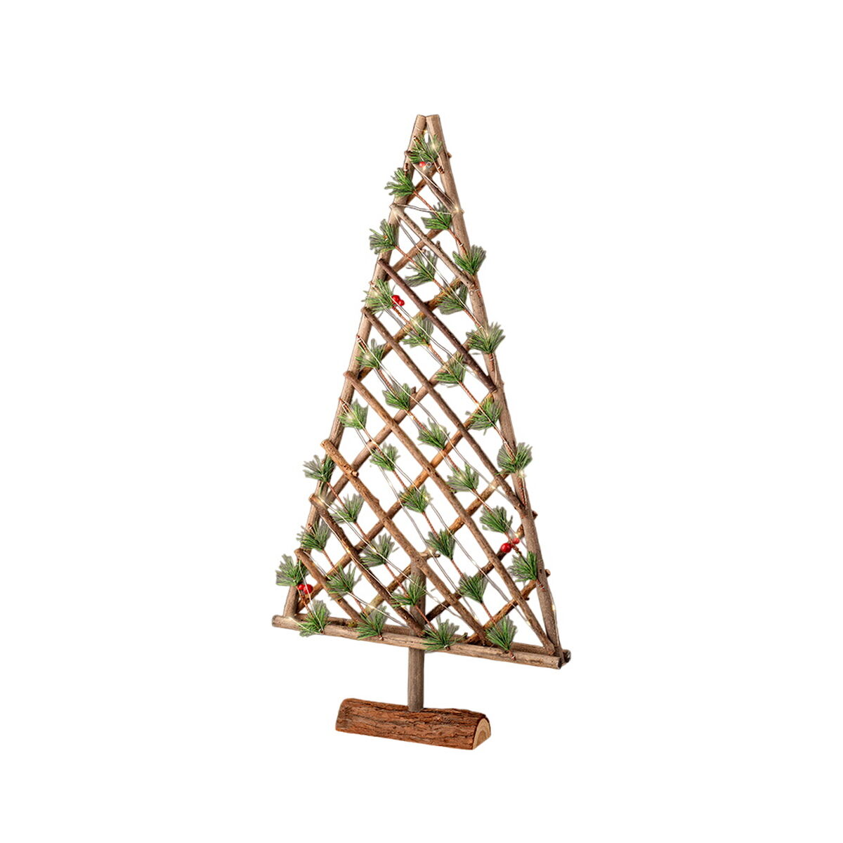 Sapin de Noël Lumineo Bois 40 x 7 x 80 cm MicroLED Décoratif