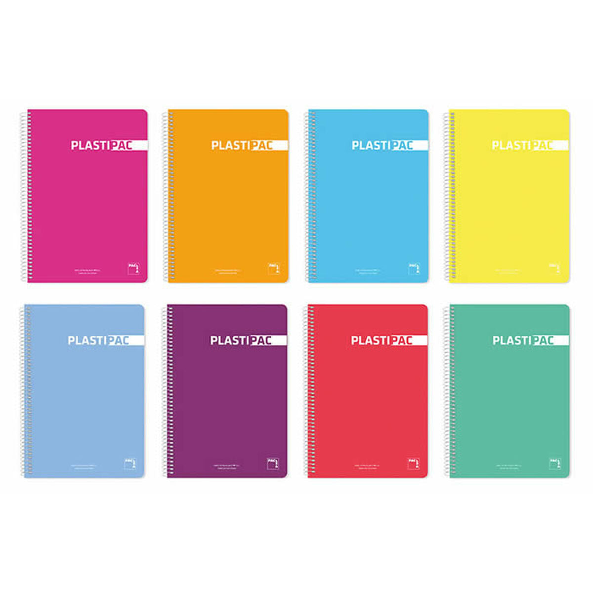 Cahier Pacsa Plastipac Multicouleur Feuille 80 Volets 21,5 x 31,5 cm 5 Pièces