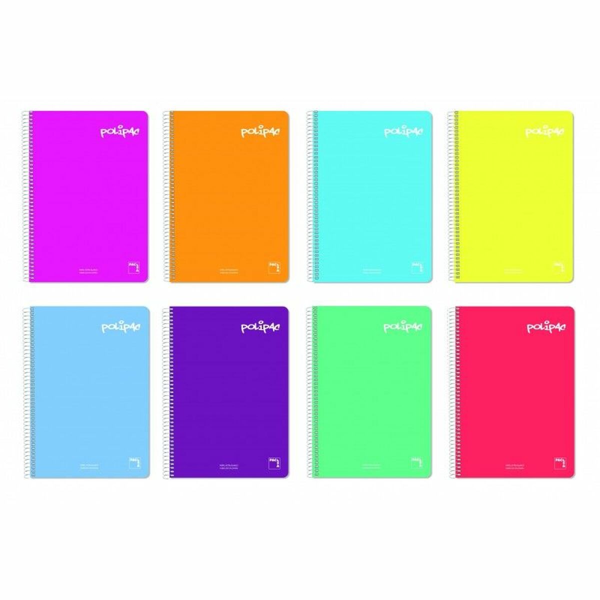 Cahier Pacsa Polipac Multicouleur Feuille 80 Volets 21,5 x 31,5 cm 5 Pièces