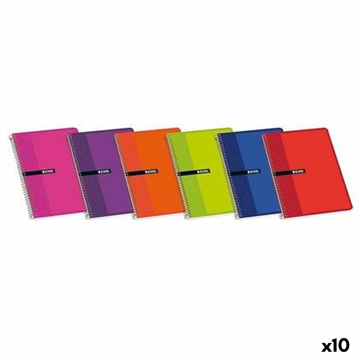 Cahier ENRI Multicouleur Feuille 80 Volets 21,5 x 31,5 cm Couverture souple (10 Unités)