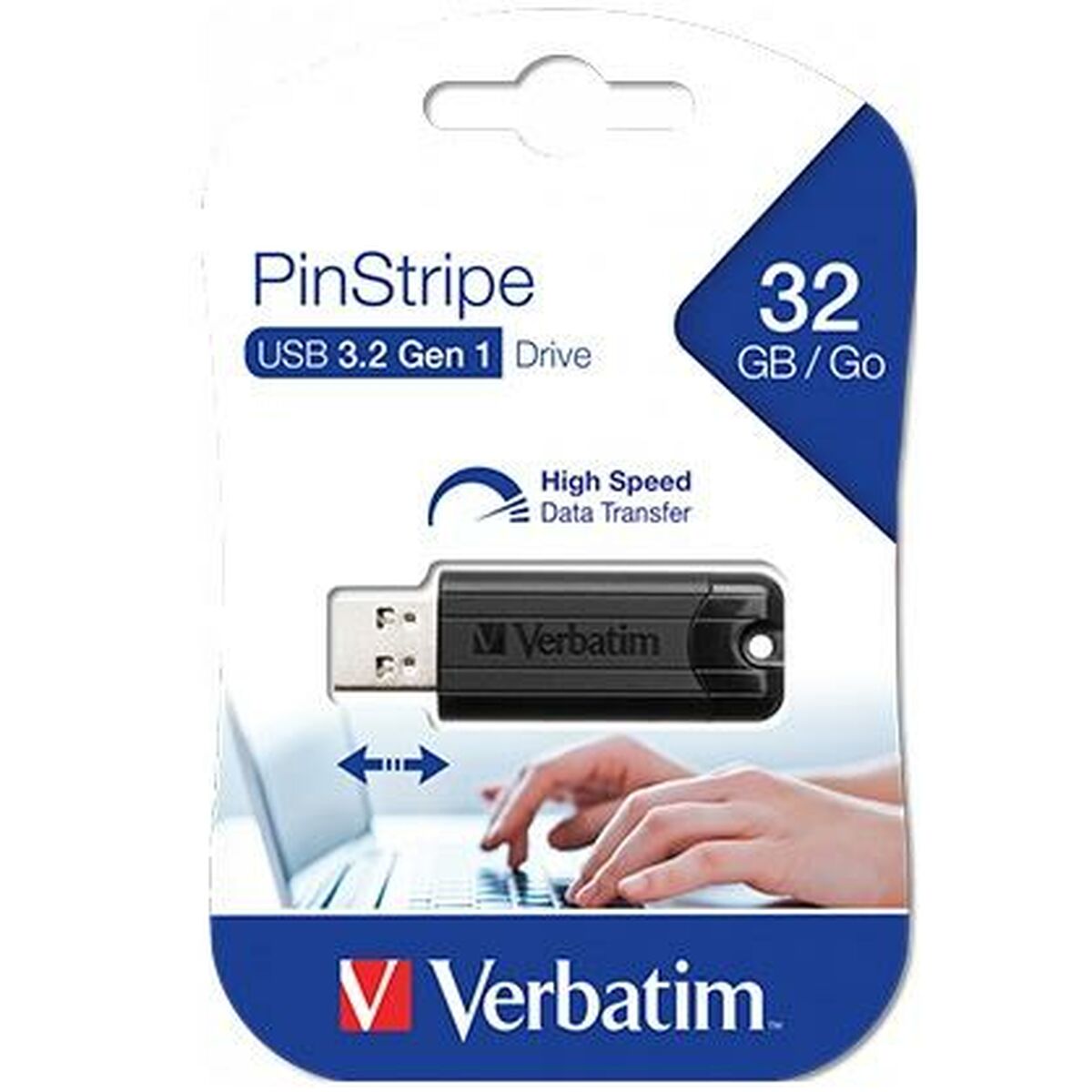 Clé USB Verbatim PinStripe Noir 32 GB