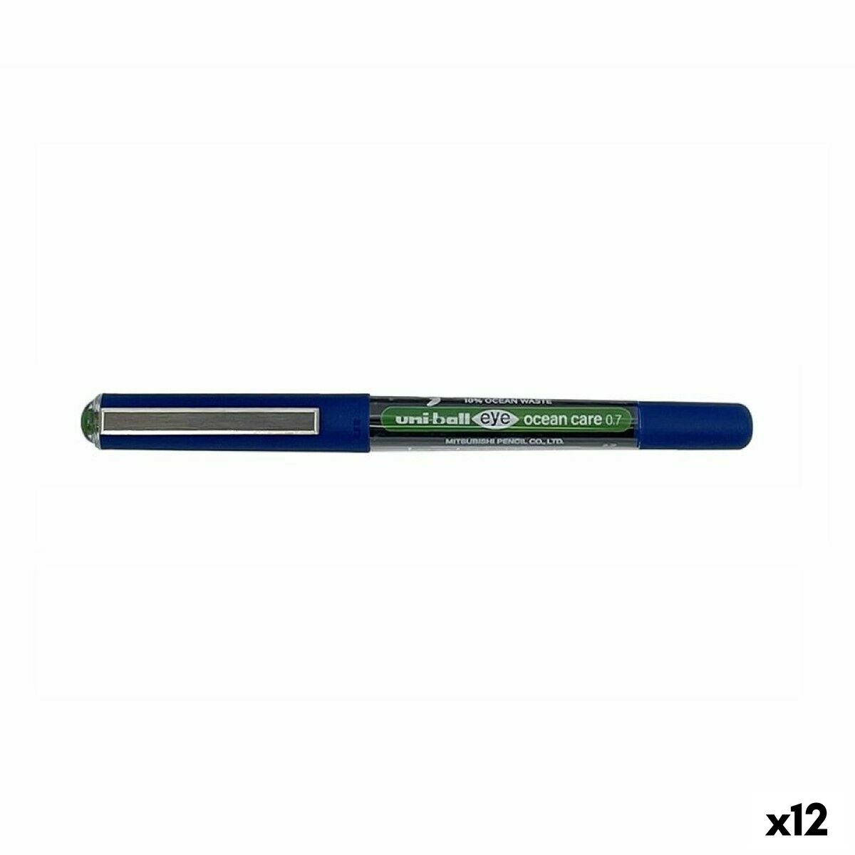 stylo à encre liquide Uni-Ball Eye Ocean Care 0,7 mm Vert (12 Unités)