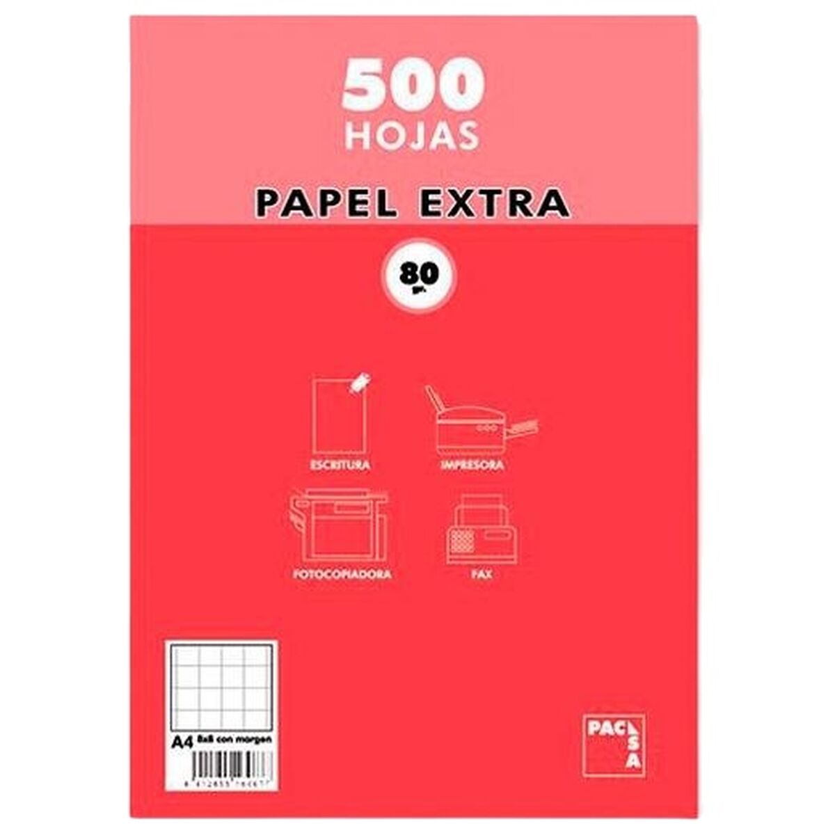 Papier Pacsa EXTRA Blanc A4 500 Volets (5 Unités)