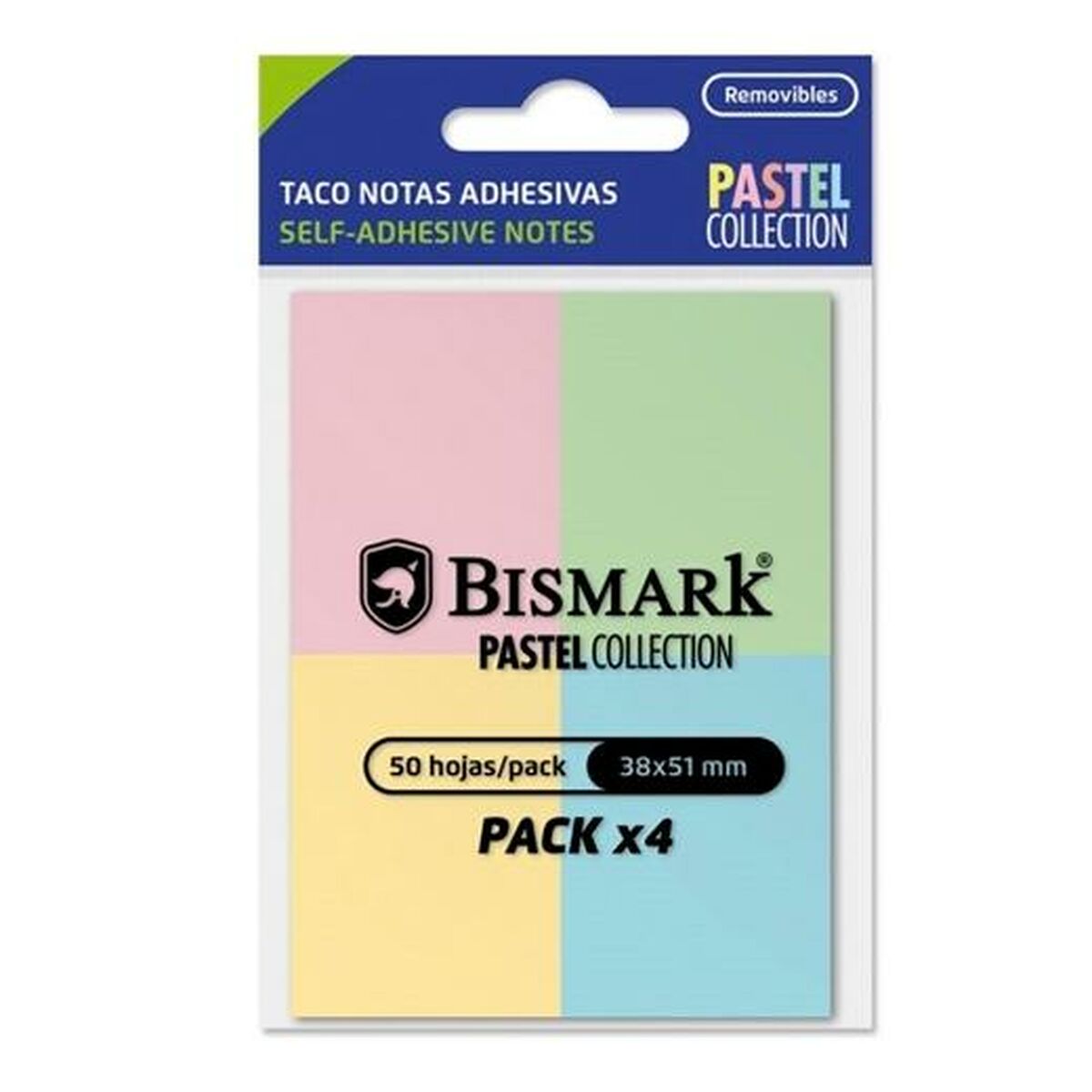 Notes Adhésives Bismark Multicouleur 38 x 51 mm (24 Unités)