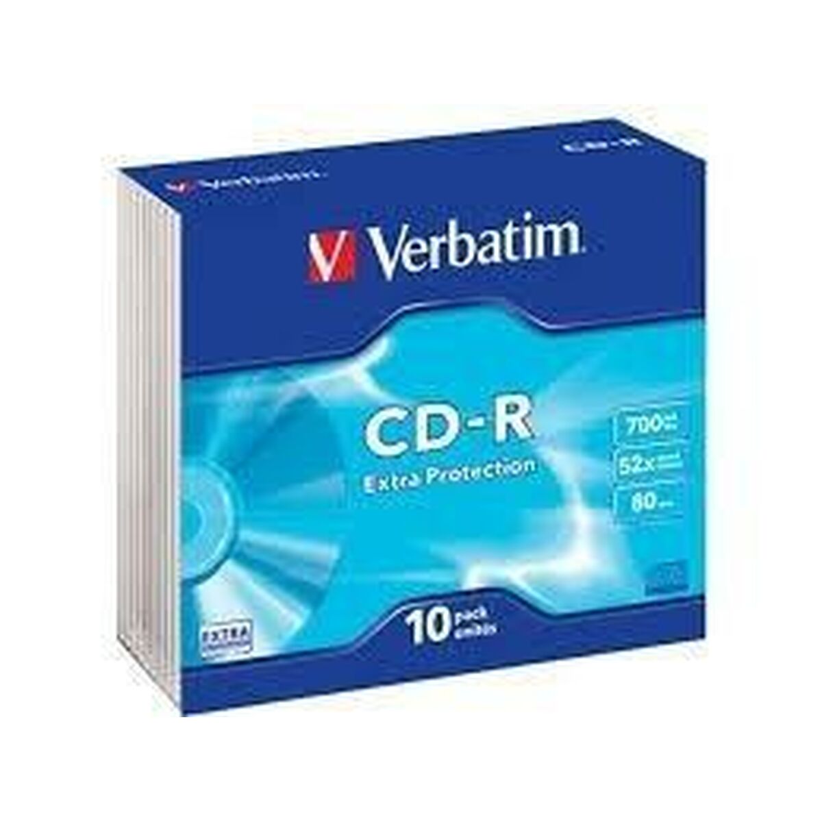 CD-R Verbatim Extra Protection 700 MB 52x 10 Pièces (10 Unités)