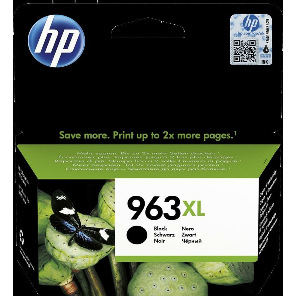 Cartouche d'encre originale HP Officejet Pro All-in-One 9010,9012,9014,9015,9016,9019,9020,9022,9025 - Nº 963XL Noir (40 Unités)