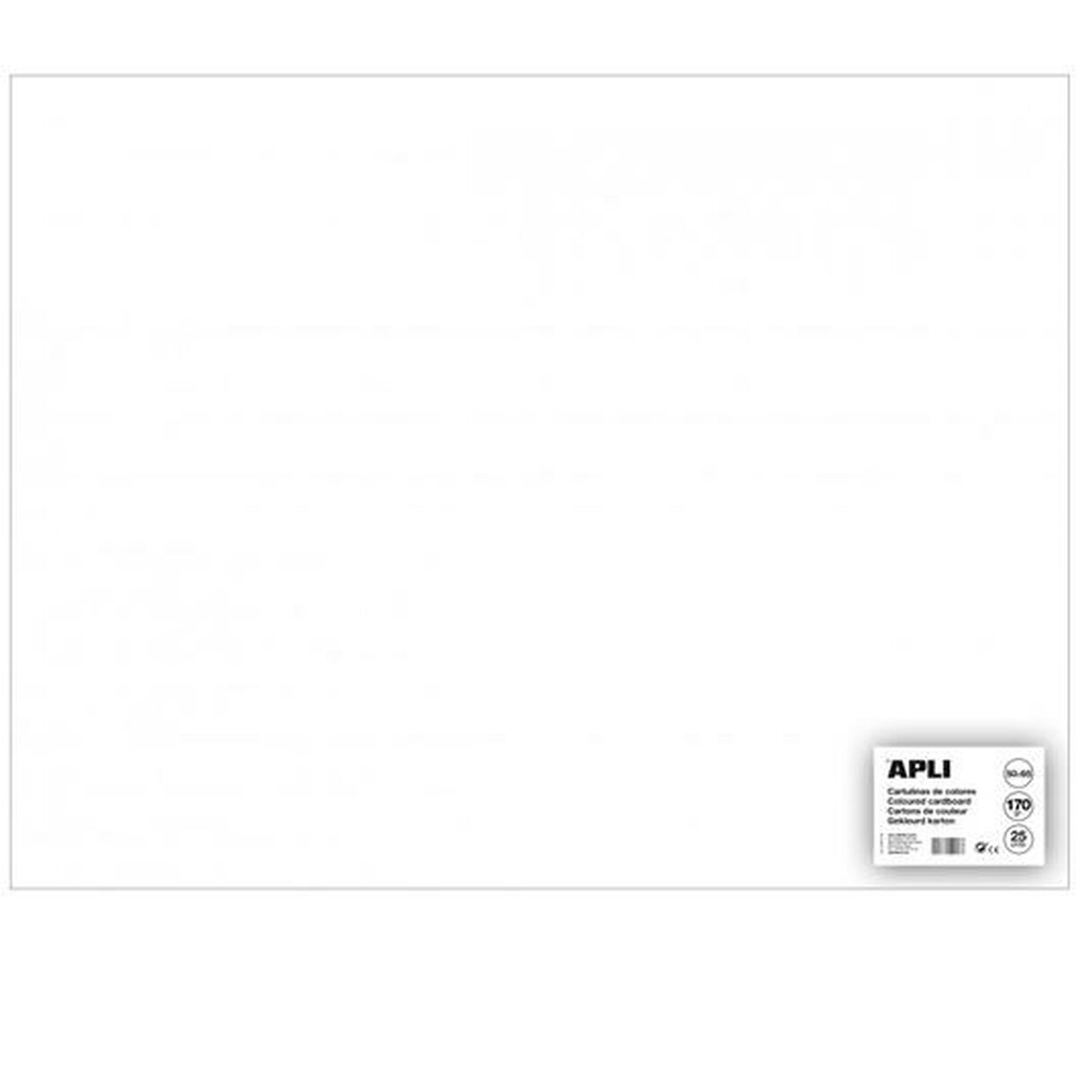 Papiers carton Apli Blanc 50 x 65 cm 25 Pièces (12 Unités)