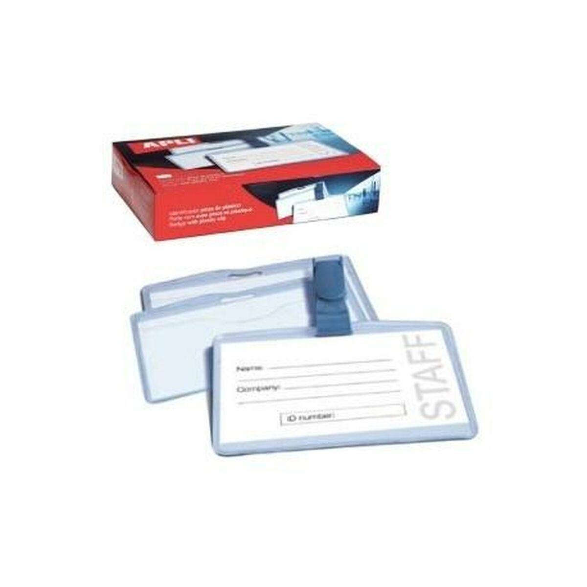Étui pour Carte d'Identité Apli Transparent Plastique 90 x 56 mm 25 Pièces (18 Unités)
