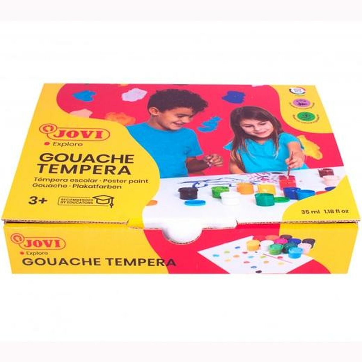 Set de peinture à la gouache Jovi Multicouleur 35 ml (12 Pièces) (6 Unités)