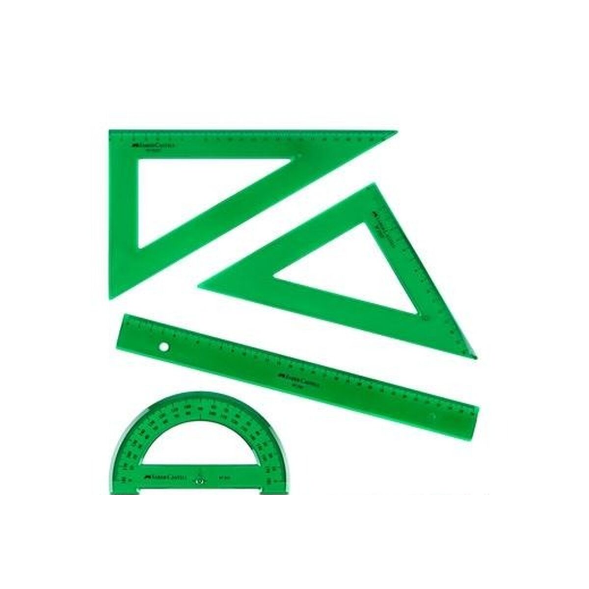 jeu de règles Faber-Castell Vert 4 Pièces (10 Unités)