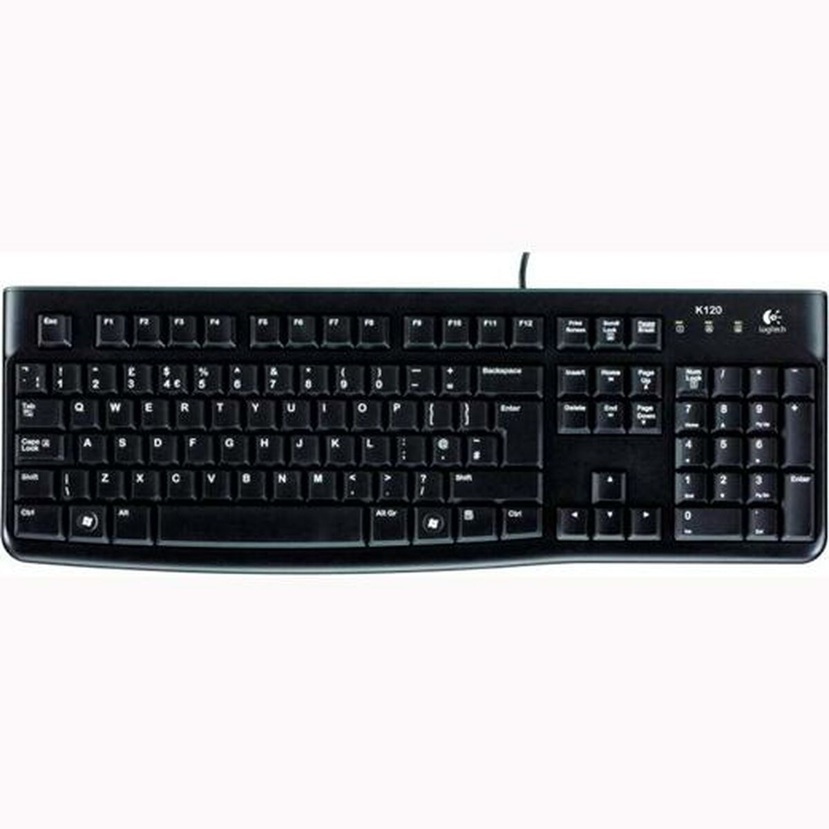 Clavier Logitech K120 Noir Espagnol Qwerty (10 Unités)