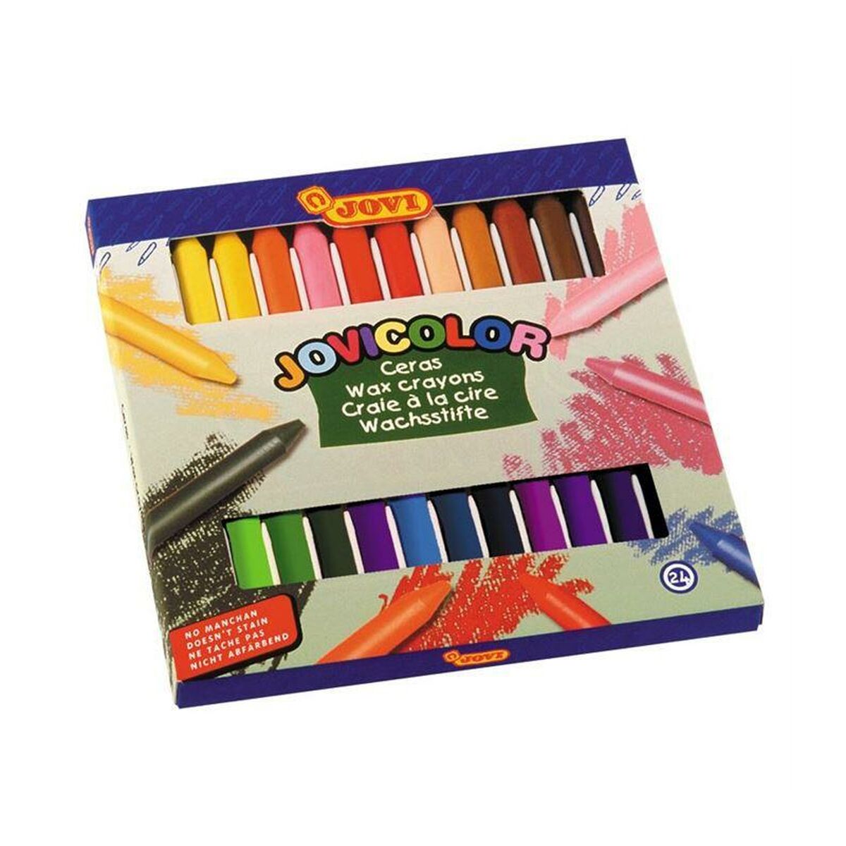 Crayons gras de couleur Jovi JOVICOLOR Multicouleur 24 Pièces (6 Unités)