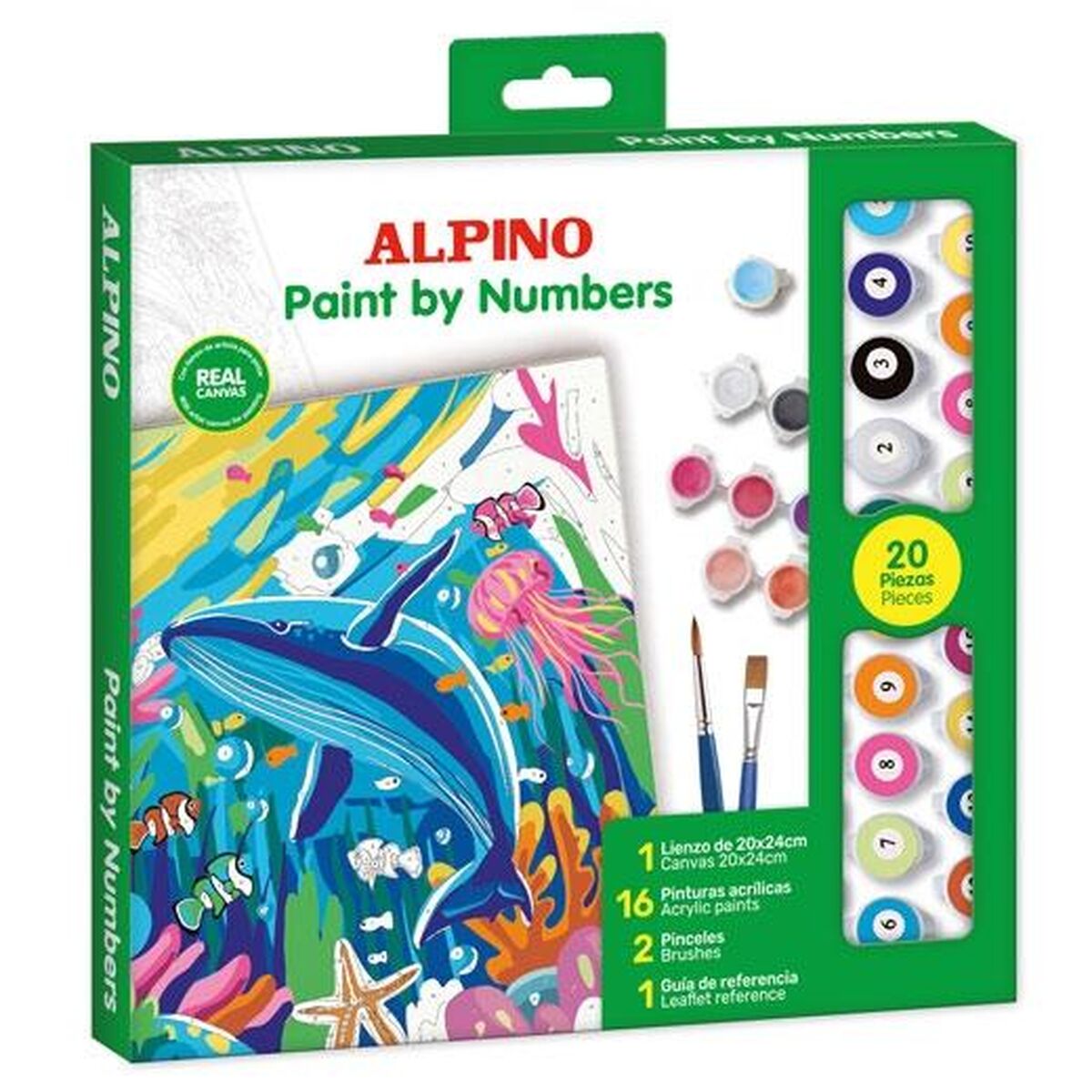 Set de peinture par numéros Alpino Ocean 6 Unités