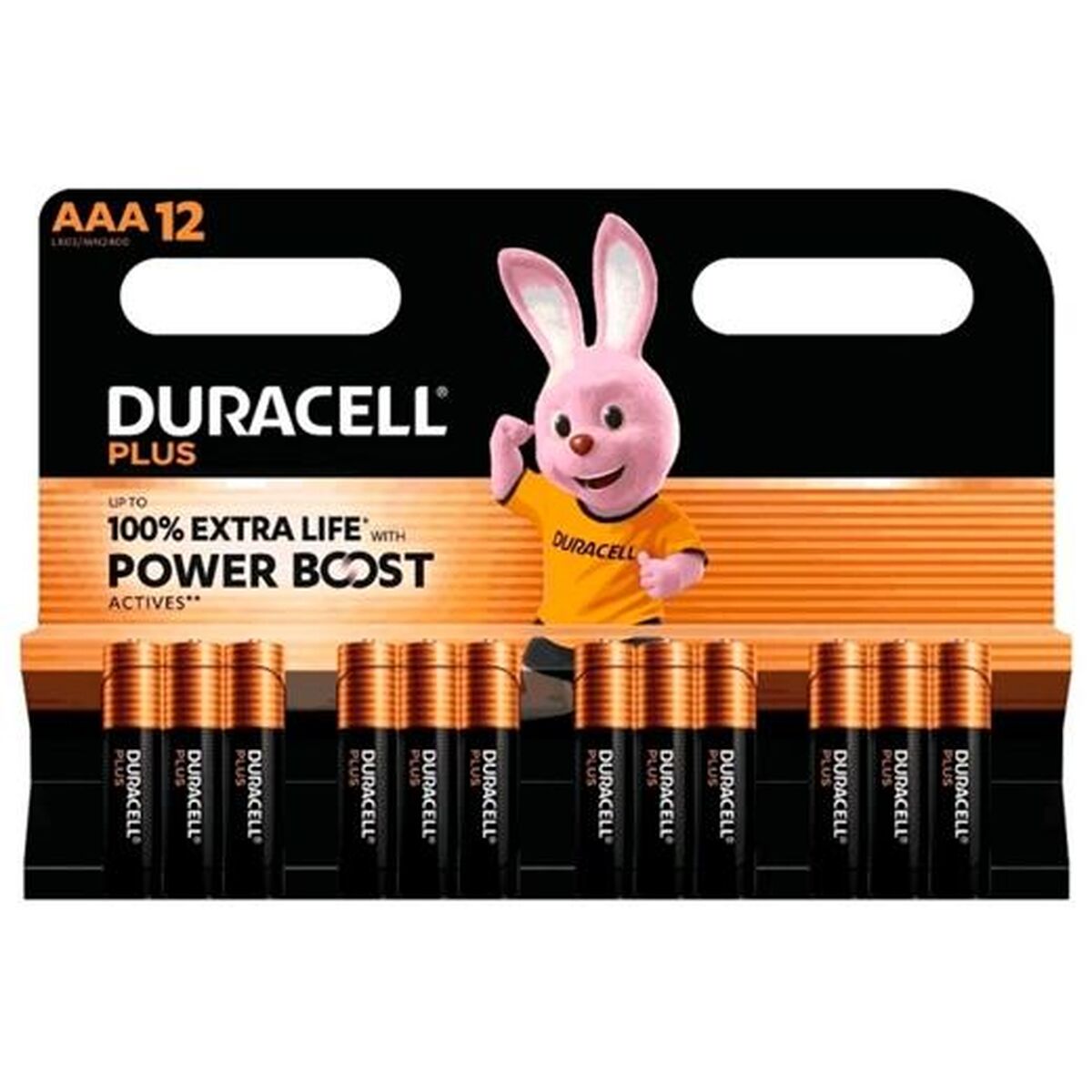 Batteries DURACELL PLUS POWER BOOST 1,5 V AAA 12 Pièces (12 Unités)