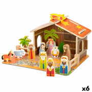 Crèche de Noël Woomax Bois 29,5 x 16,5 x 22 cm (20 Pièces) (6 Unités)