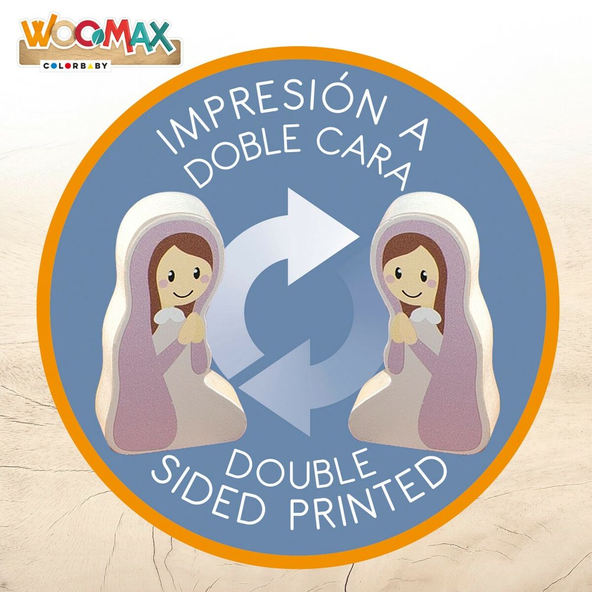 Crèche de Noël Woomax 24,5 x 20,5 x 24,5 cm (15 Pièces) (6 Unités)