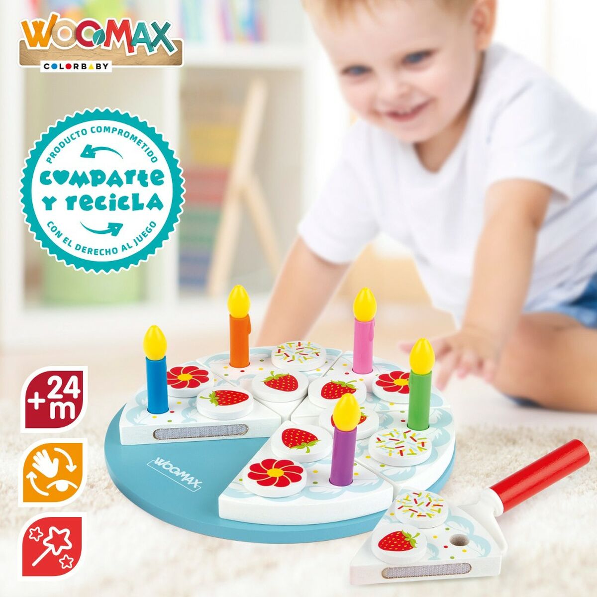 Jeu en bois Woomax Tarta 26 Pièces (6 Unités)