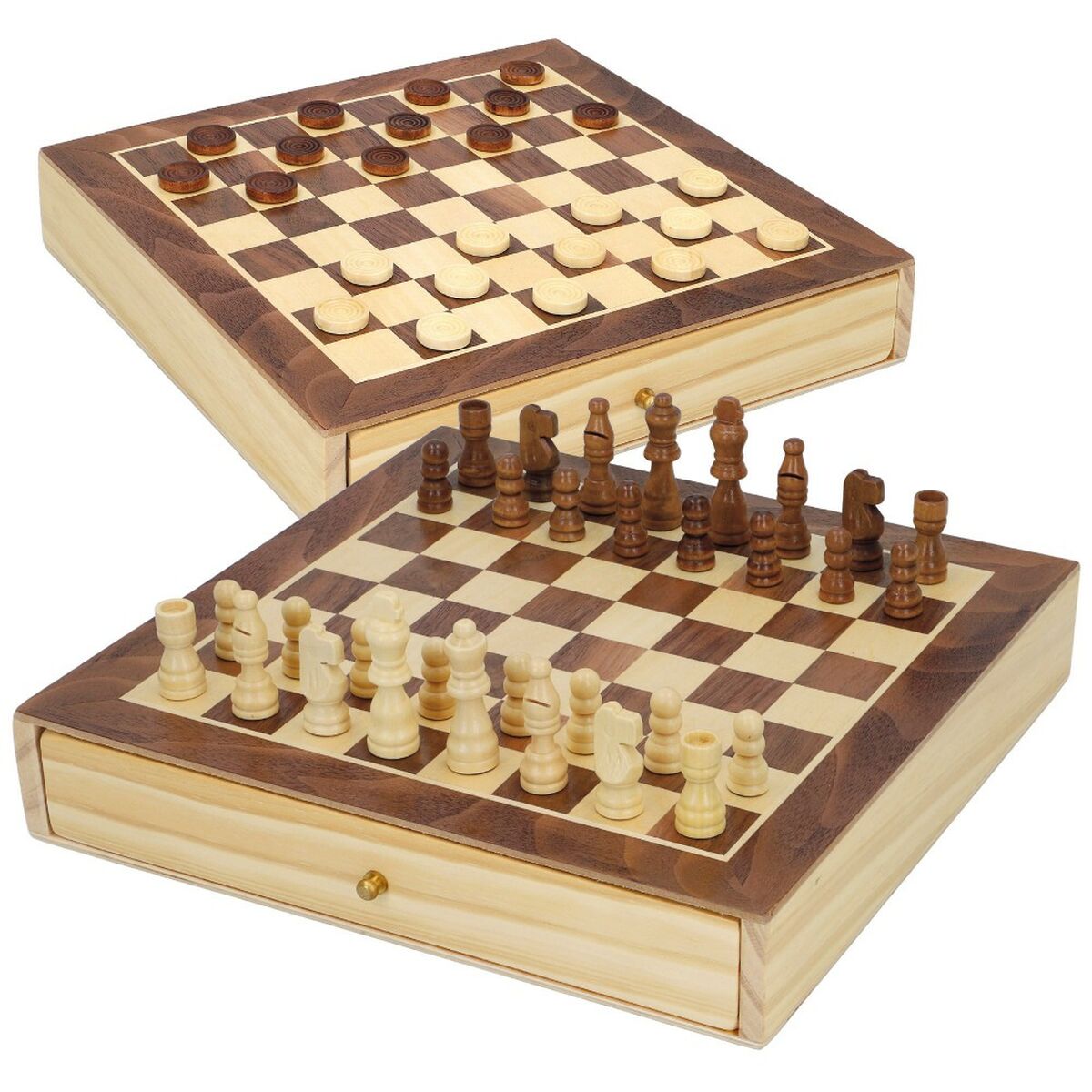 Échecs et dames CB Games Bois Tiroir (4 Unités)