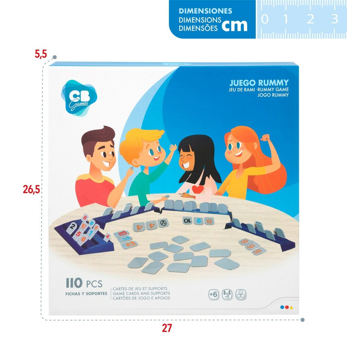 Jeu de société CB Games   26 x 3 x 10 cm (107 Pièces) (6 Unités)