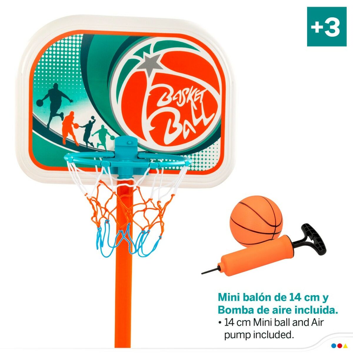 Panier de Basket Colorbaby 33 x 106 x 29 cm (4 Unités)