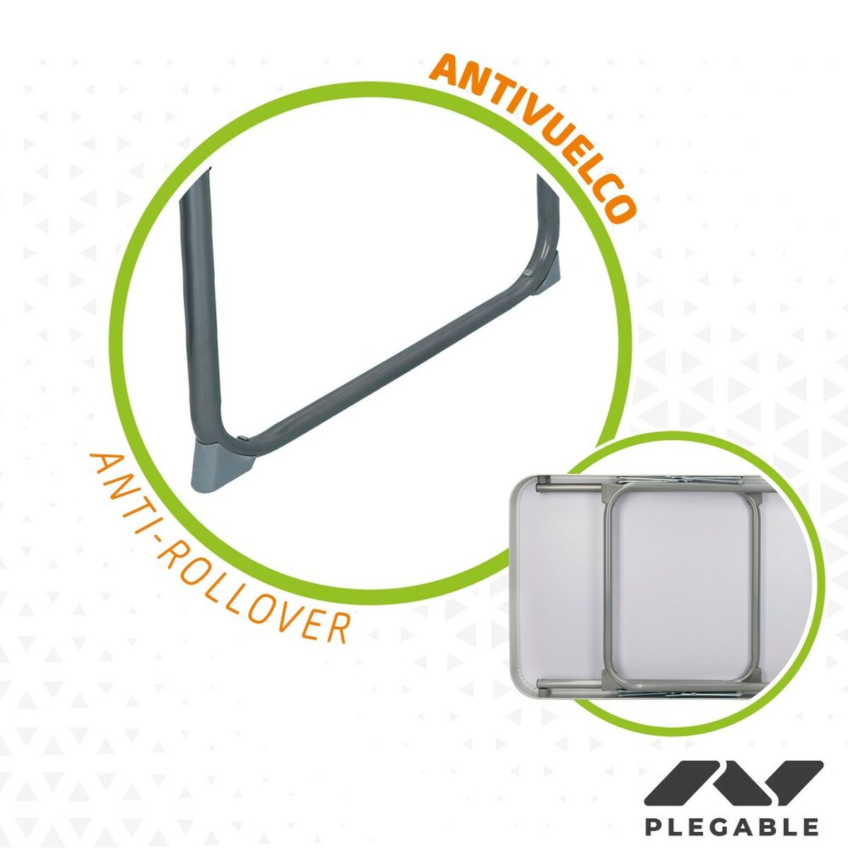 Table Piable Aktive Blanc 60 x 40 x 40 cm (4 Unités)