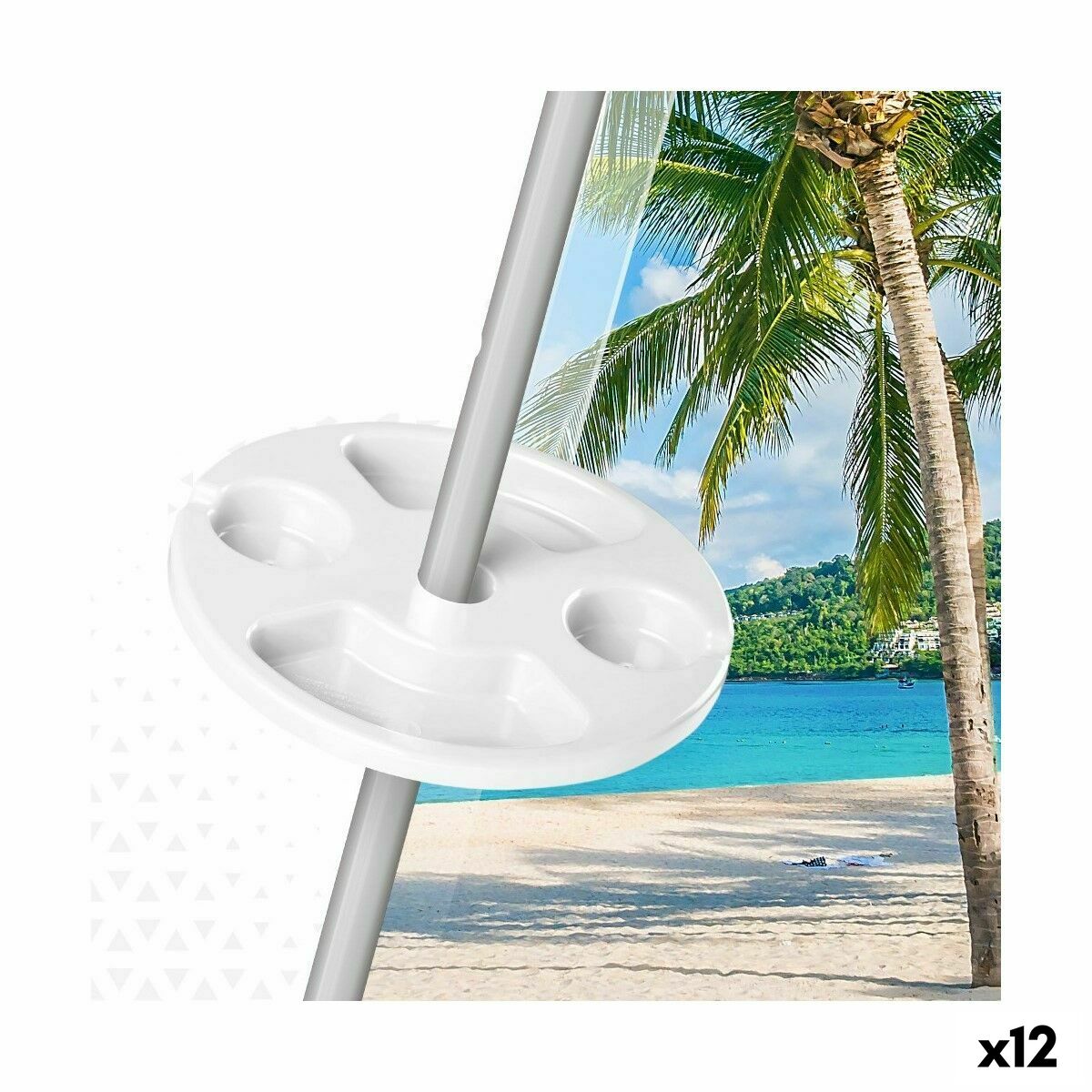 Porte-gobelet Parasol Aktive 29,5 x 8 x 29,5 cm Parasol (12 Unités)
