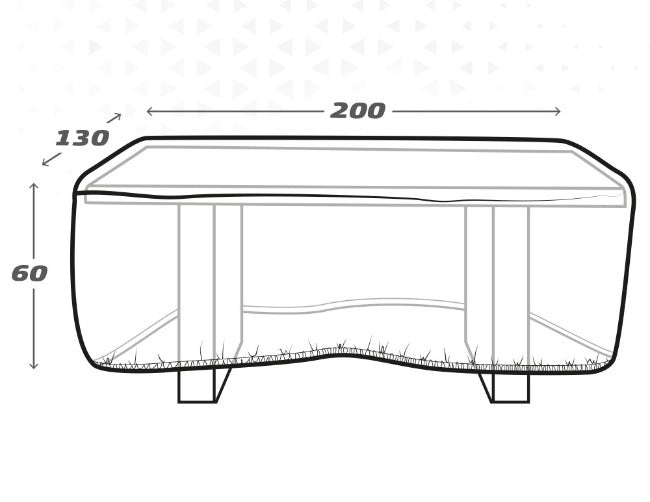 Étui de protection Aktive Tables Polyéthylène 200 x 60 x 130 cm (6 Unités)