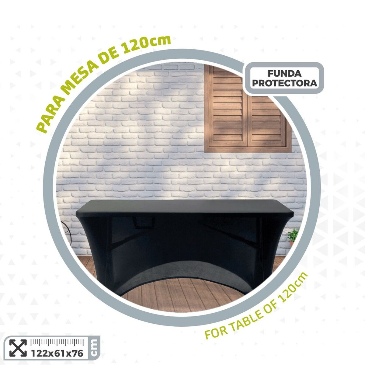 Étui de protection Aktive Noir 122 x 76 x 61 cm Table Accessoires Voitures Route (6 Unités)