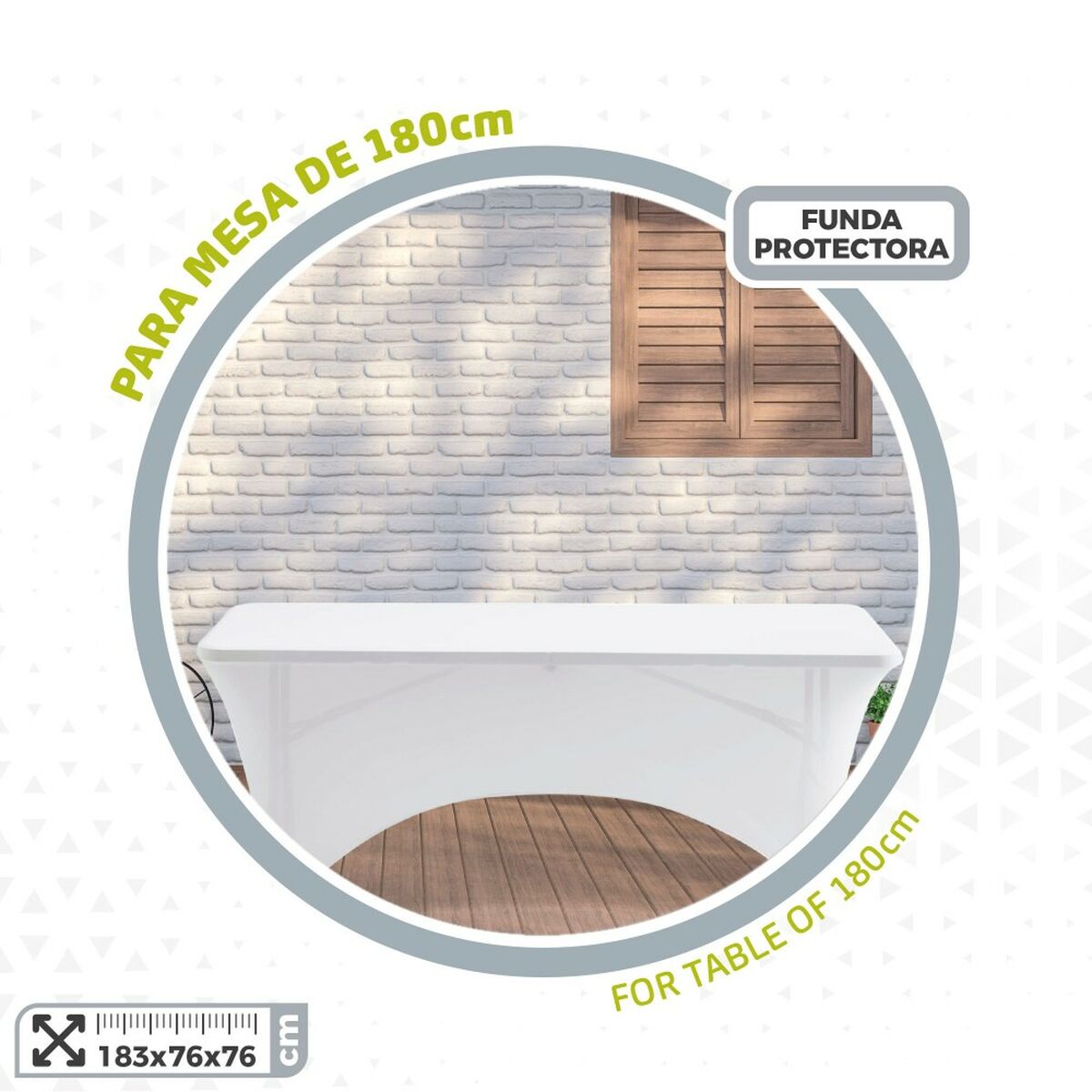 Étui de protection Aktive Blanc 183 x 76 x 76 cm Table Accessoires Voitures Route (6 Unités)