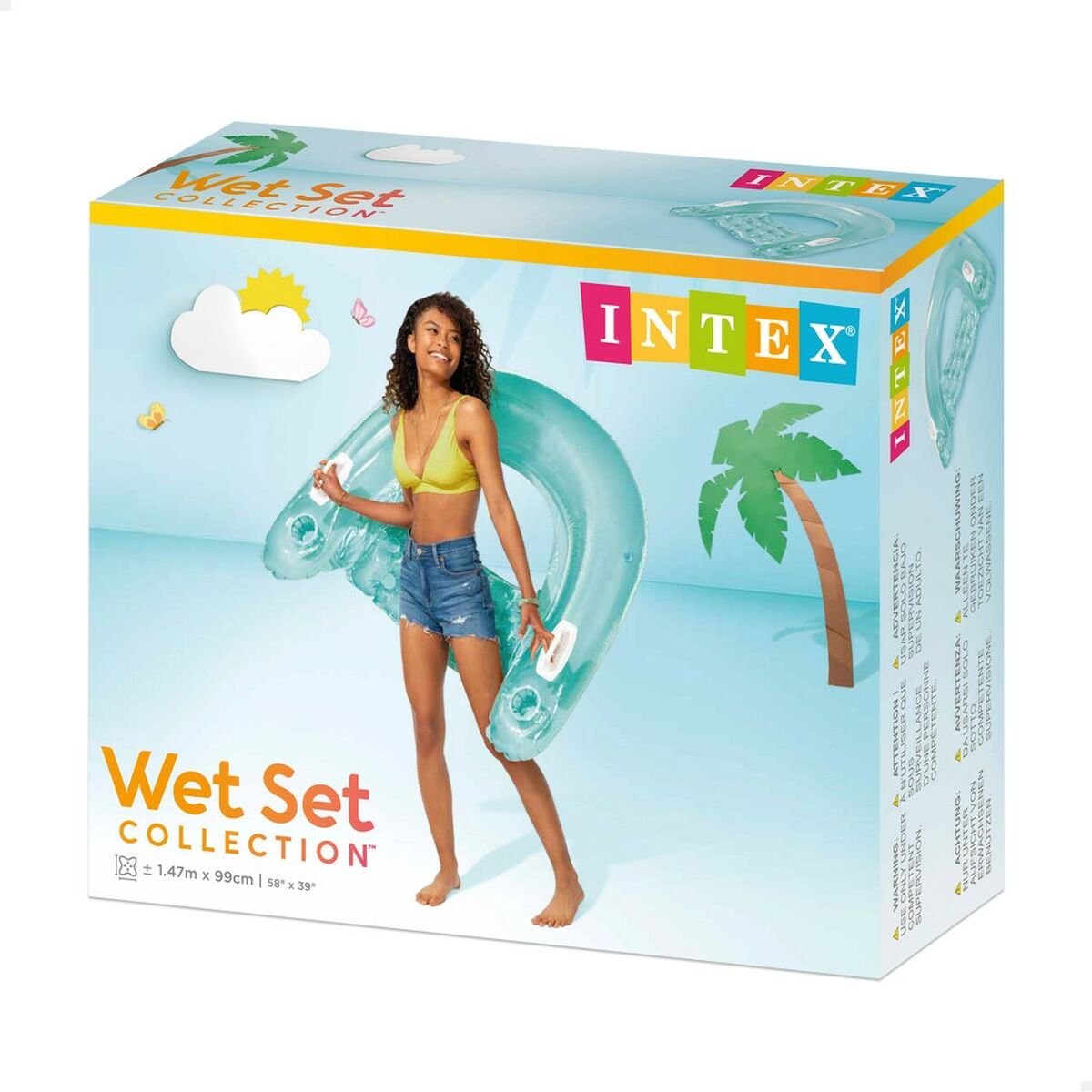 Chaise gonflable pour piscine Intex Sit N'Float 152 x 28 x 99 cm