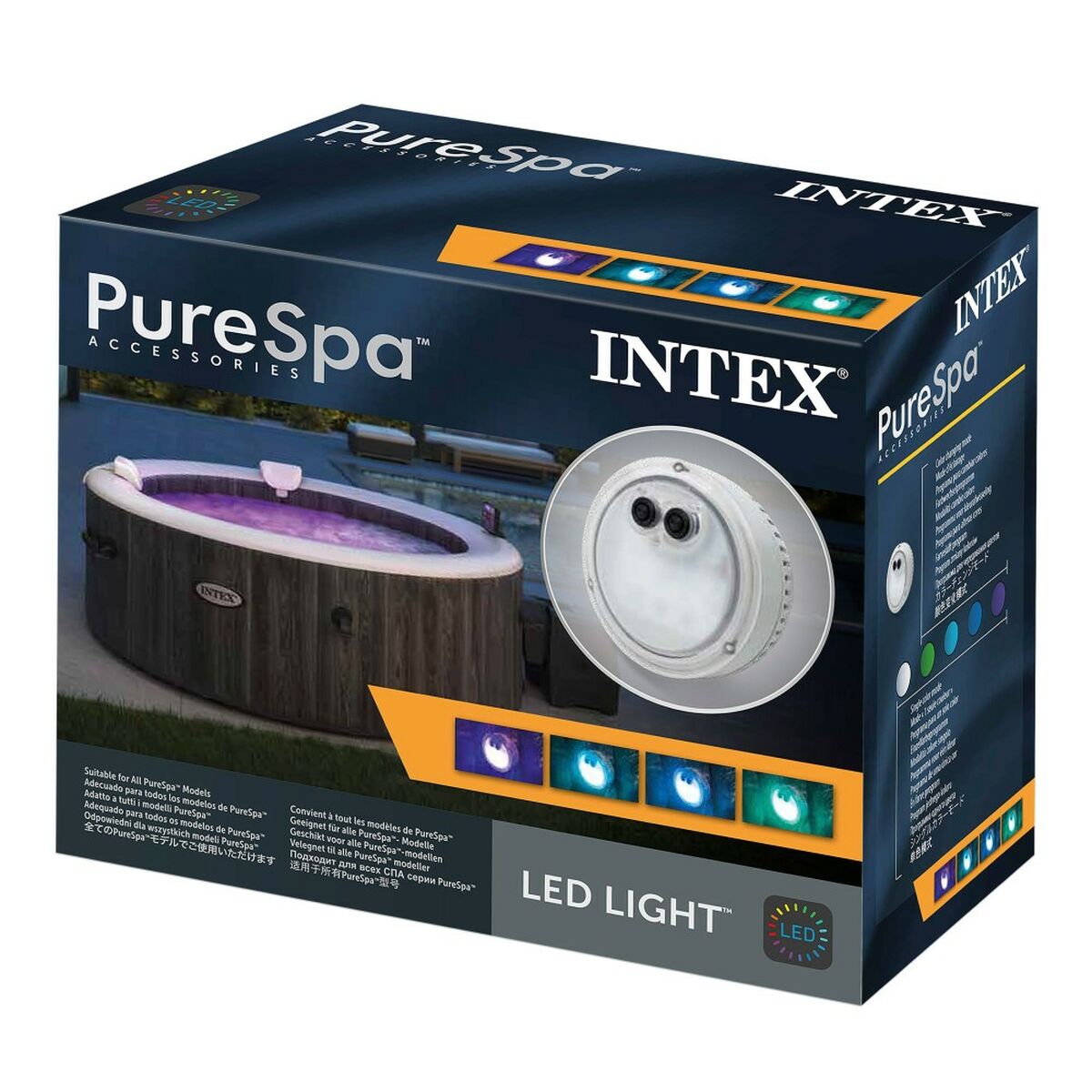 Lumière de piscine Intex 28503 12 x 12 x 6,5 cm Multicouleur (8 Unités)
