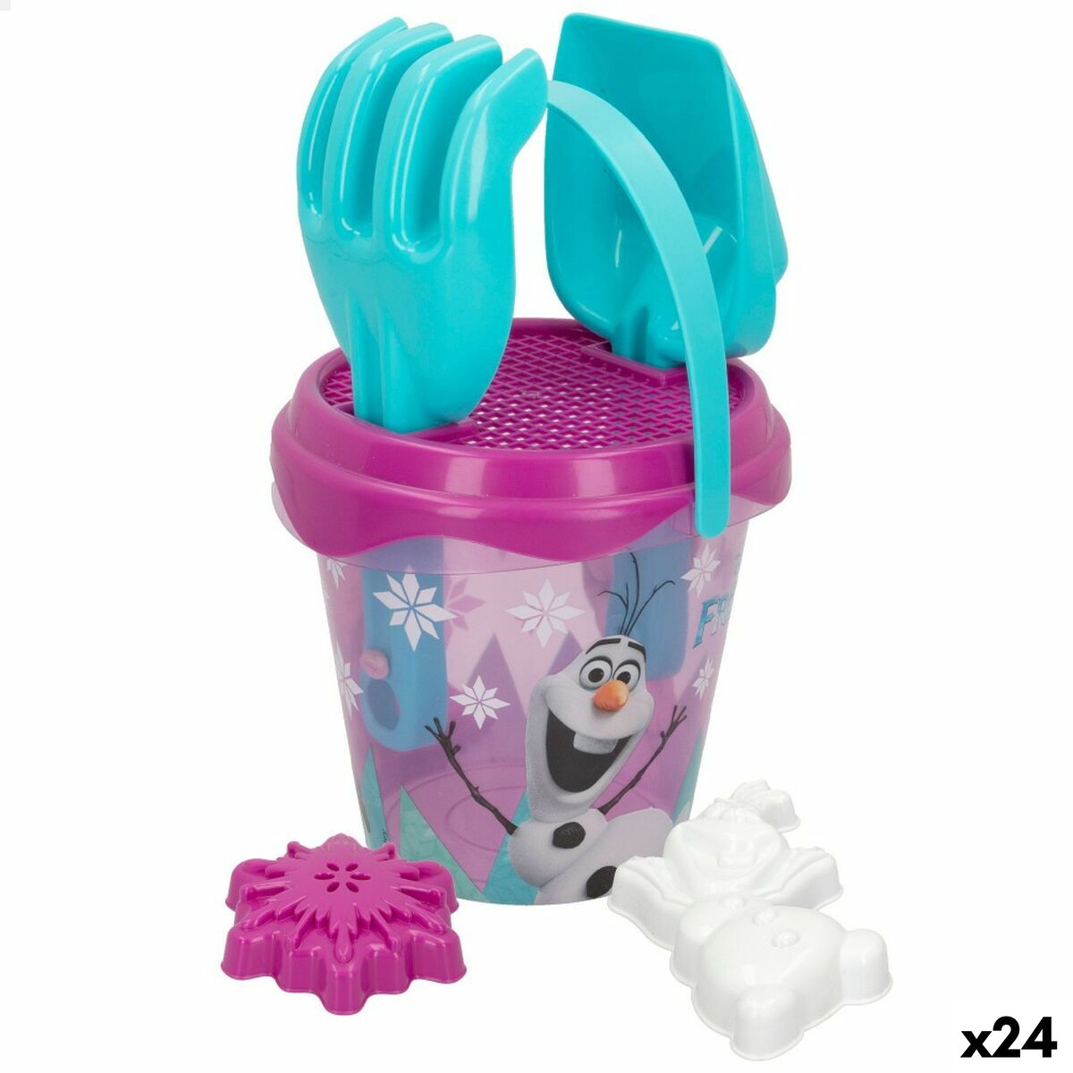 Set de jouets de plage Frozen Olaf Ø 14 cm (24 Unités)