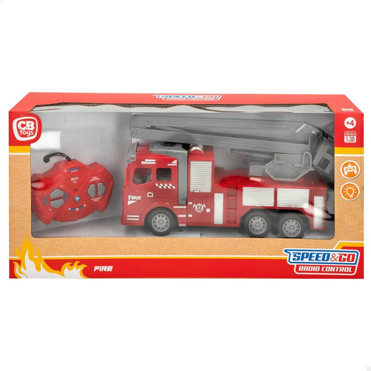 Camion de Pompiers Speed & Go 23 x 12,5 x 8 cm (6 Unités)
