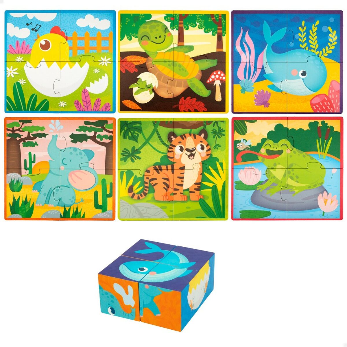 Puzzle 3D Lisciani Giochi 22 x 23 x 1 cm animaux 4 Pièces (6 Unités)