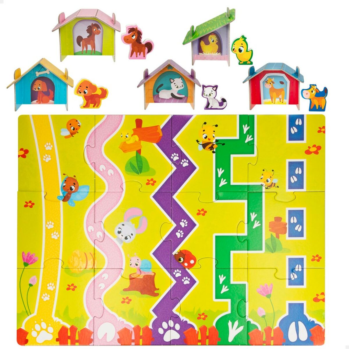 Puzzle Enfant Lisciani Giochi 48 x 1 x 36 cm Ferme 12 Pièces 27 Pièces (6 Unités)