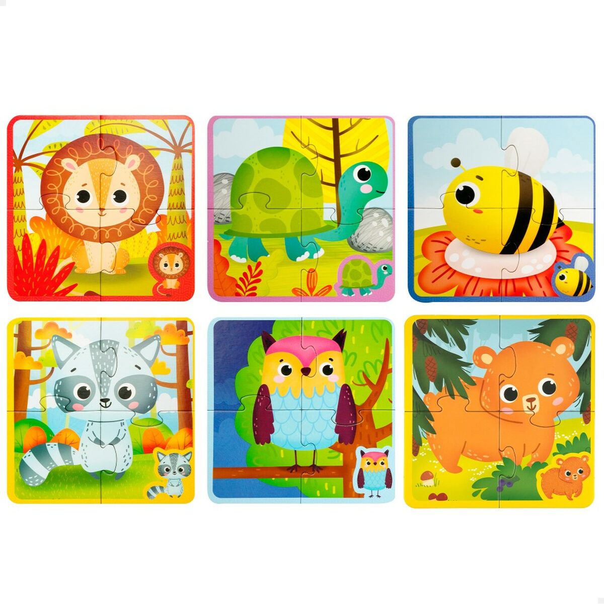 Puzzle Enfant Lisciani Giochi 16 x 0,1 x 16 cm Tactile 24 Pièces 4 Pièces (6 Unités)