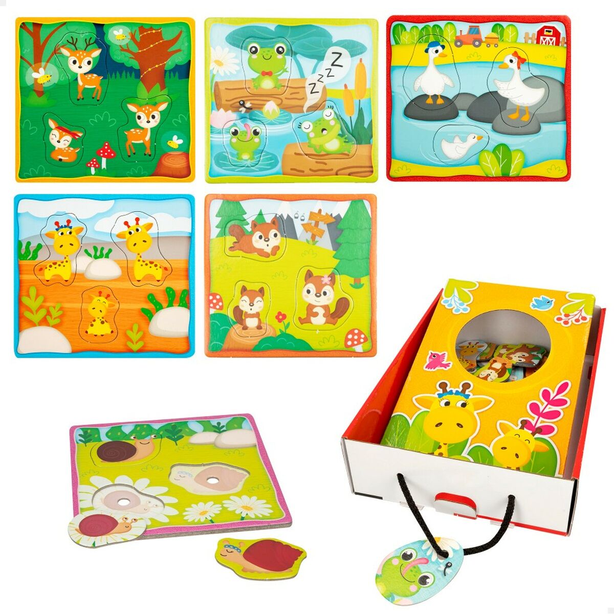 Puzzle Enfant Lisciani Giochi 16 x 0,5 x 15 cm Tactile 18 Pièces (6 Unités)