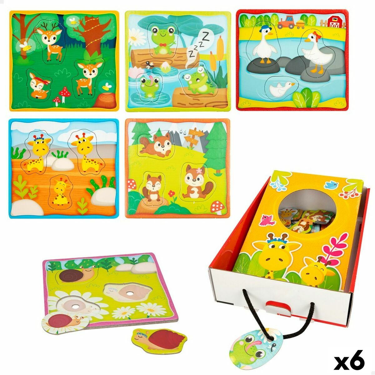 Puzzle Enfant Lisciani Giochi 16 x 0,5 x 15 cm Tactile 18 Pièces (6 Unités)