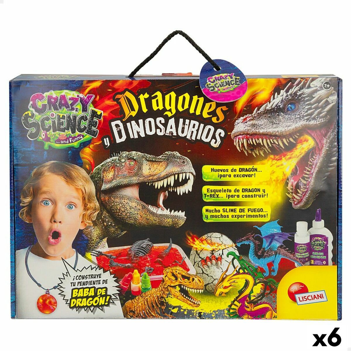 Jeu scientifique Lisciani Giochi Dragones y dinosaurios ES (6 Unités)