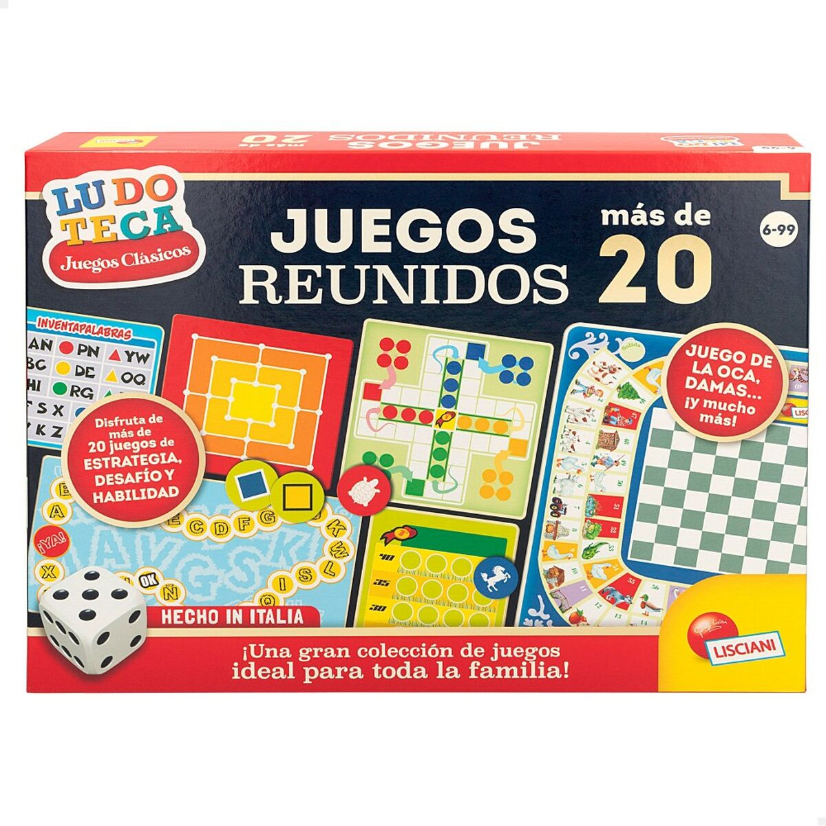 Jeu de société Lisciani Giochi Juegos reunidos 40 x 0,1 x 33 cm ES (12 Unités)