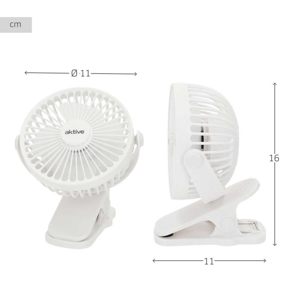 Ventilateur de Bureau Rechargeable Aktive (6 Unités)