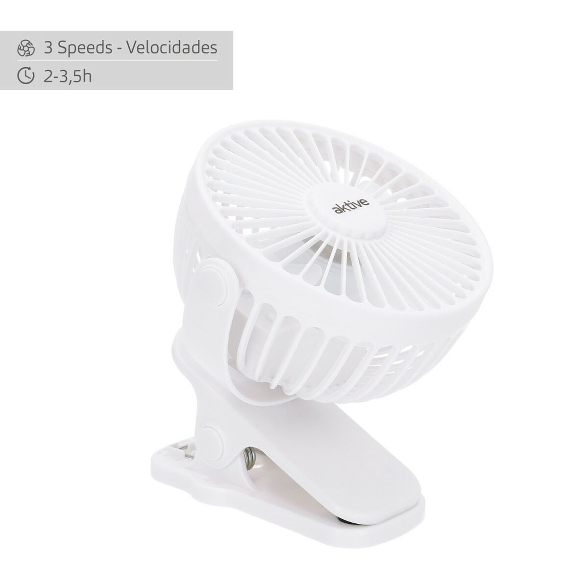 Ventilateur de Bureau Rechargeable Aktive (6 Unités)