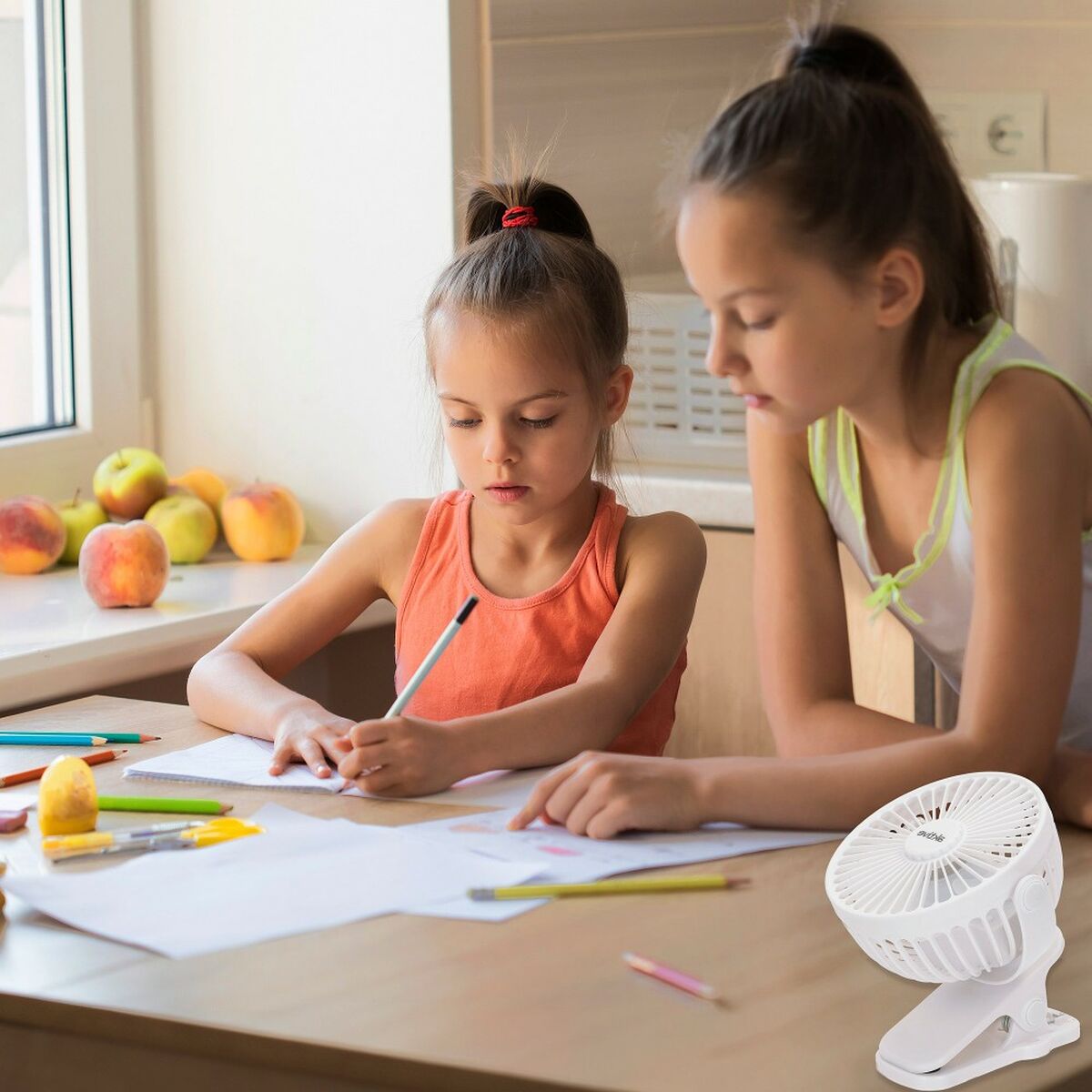 Ventilateur de Bureau Rechargeable Aktive (6 Unités)