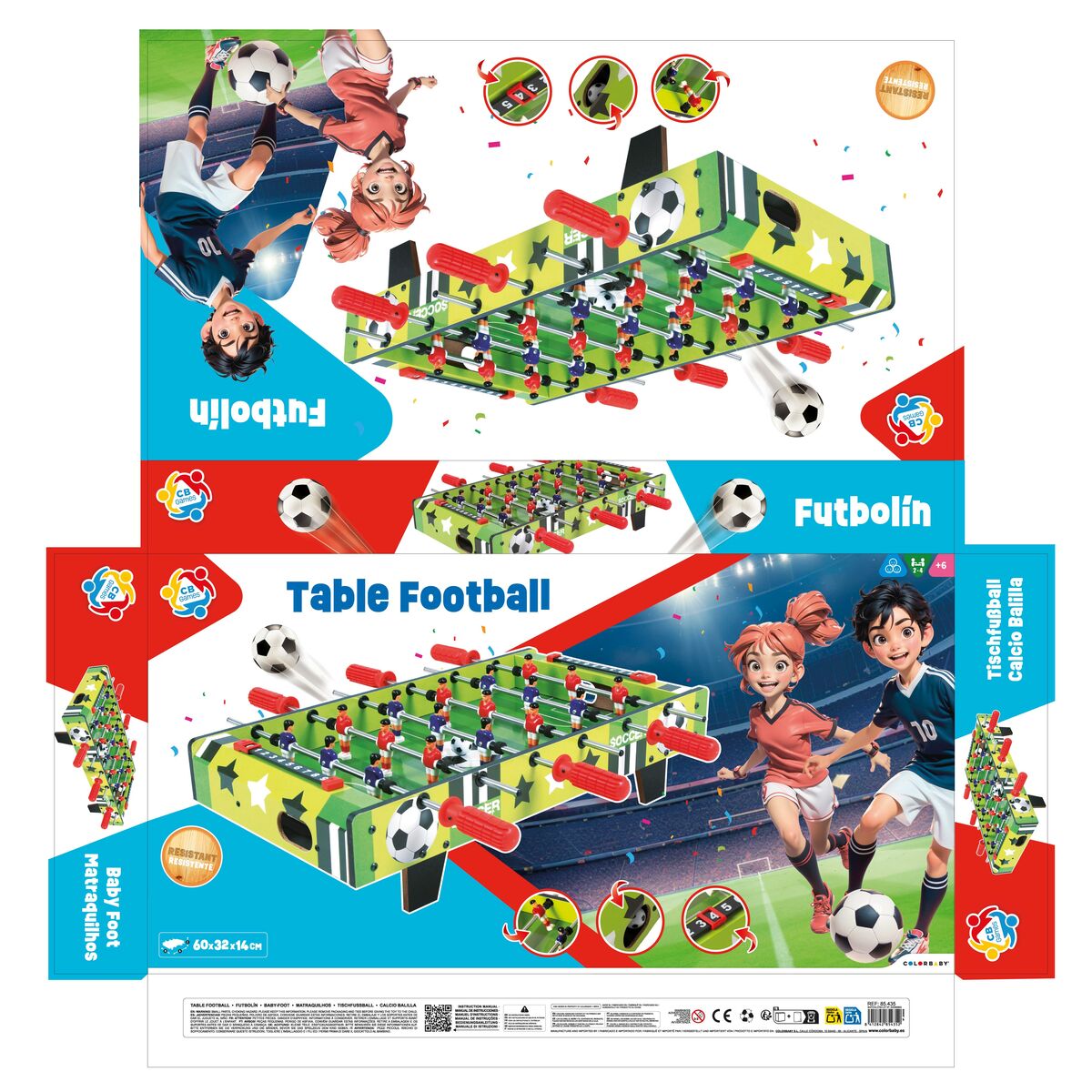 Baby Foot CB Games 60 x 14 x 32 cm (2 Unités)