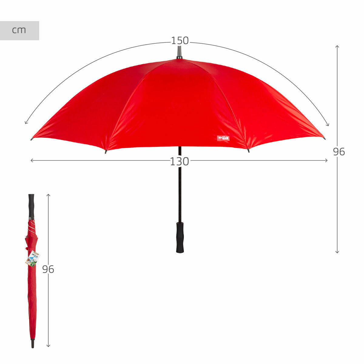 Parapluie Aktive Rouge Ø 150 cm 150 x 96 x 150 cm (6 Unités)